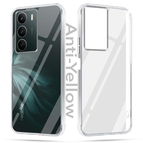 Image of Jkobi Lifetime Anti-Yellow Clear Back Cover Case for Realme P3 Lite (Sleek Hard Crystal | Shockproof and Camera Protection)