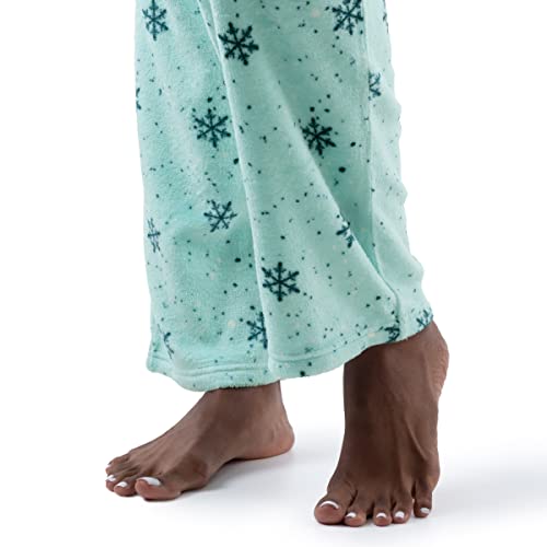 Image of Fruit of the Loom Women's Sueded Jersey Crew Top and Fleece Pant Sleep Set