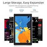 Tablet 7 inch Android 14.0 Tablet, 4GB+32GB ROM （1TB Expand）, Quad-Core, WiFi, GMS, Dual Camera, Educational, Games （Black） - Image 5