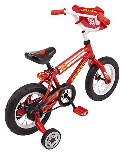 Pacific Fire Rescue Character Kids Bike, 12-Inch Wheels, Ages 3-5 Years, Coaster Brakes, Adjustable Seat, Red, One Size #TOP2