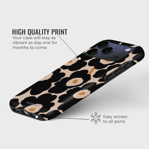 Image of Peeperly Shadow Flora Crystal Case Compatible with iPhone 17 Pro, iPhone 17 Pro Back Cover Case- PC + Silicone