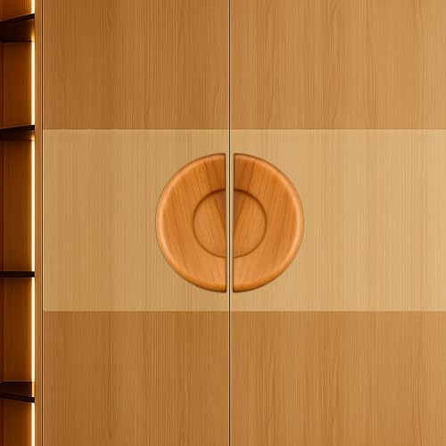 Image of Teak Wood Wooden Wardrobe Handle /Cabinet Handle /Wardrobe Door Pull Handle (8 x 4 Inch) Natural Wood Finish-| 3 Years Warranty |
