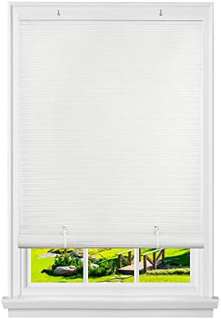 PowerSellerUSA Oval Cordless Blinds, Roll-Up Roman Shades for Windows and Doors, Light Filtering and Shades Privacy Window Treatment for Home - 30" (Width) x 72" (Length) White