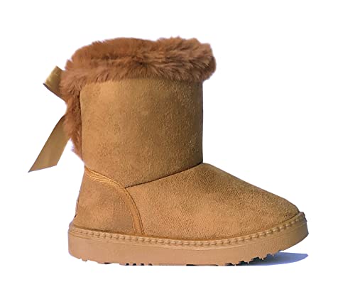 REDVOLUTION Kid Boots Toddler Girls Cute Butterfly Bow Snow Boot by REDVOLUTION - Used condition - US$9.41