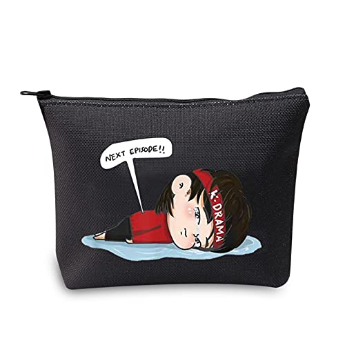 MEIKIUP K-Drama Mama Cosmetic Bag K-pop Merchandise Korean Drama Gift K-Drama Girl Makeup Bag Gift Next Episode Storage Bag For Women/Girl (Next Episode bag-black)