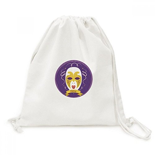 Toile Drawstring Backpack pour Carnaval de Venise sac shopping