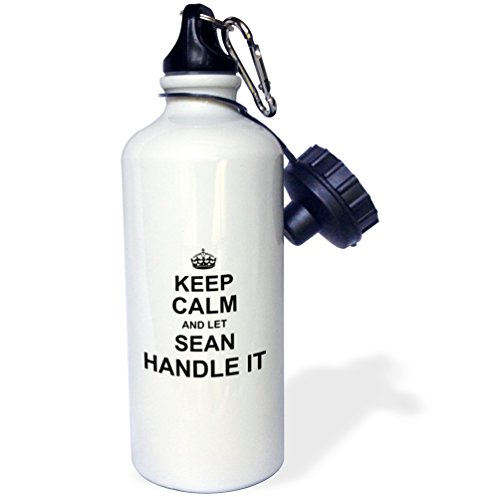 3dRose - Botella de agua unisex Keep Calm and Let Sean Handle It-Funny personal, 21 oz (wb_233384_2), color blanco