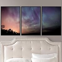 3 Piece Framed Canvas Wall Art Astronomy & Space Canvas Prints Home Artwork Decoration for Living Room,Bedroom - 16