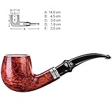 bruyere pfeifen kaufen  Bulentini Pfeife Bruyere Holz mit Meerschaumeinsatz geeignet für 9mm Filter Markenqualität (Bent)