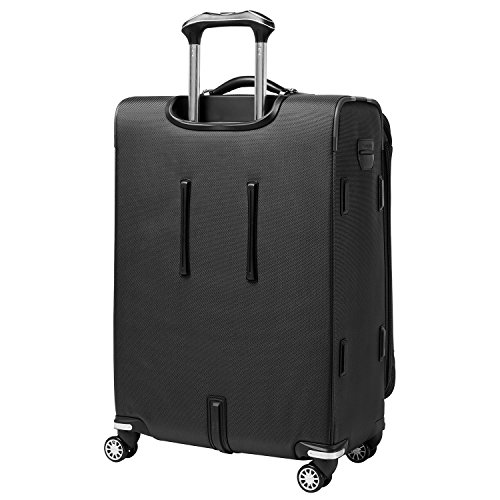 Travelpro Platinum Magna 2-Softside Expandable Spinner Wheel Luggage, Black, Checked-Medium 25-Inch