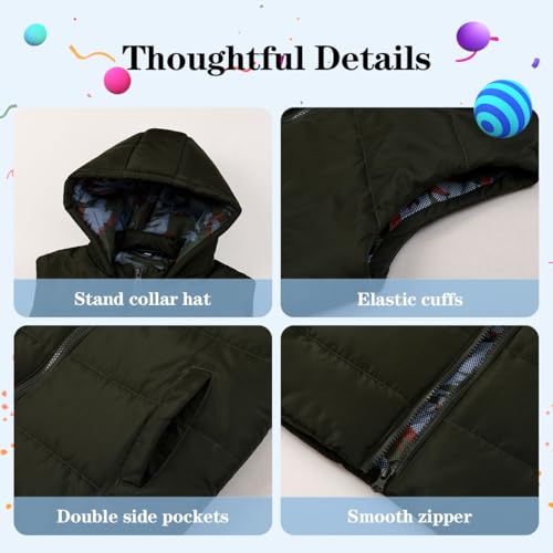 Lansbojun Puffer Vest for Boys Kids Hooded Sleeveless Puffer Jacket for Winter3
