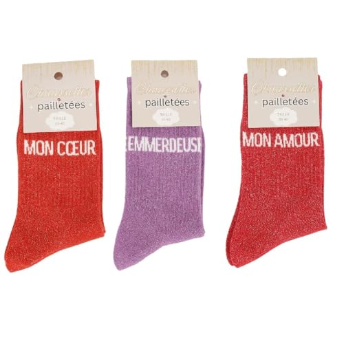 Calcetines con lentejuelas y mensajes FELIZZ para destacar en tus looks diarios