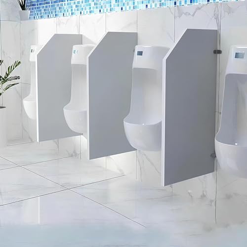 Separadores de orinal impermeables pack de 4 paneles para baños de hoteles y comercios 2