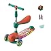 XYW Coup de Pied Scooters- Trottinettes À 3 Roues pour Enfants De 2 À 8 Ans avec Roues Lumineuses Et Siège Amovible, Hauteur Réglable Et Plate-Forme Extra-Large Pliable léger (Color : Red)