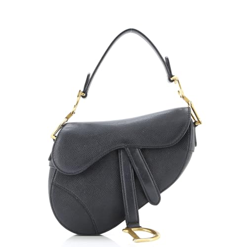 Dior Black Leather Saddle Mini