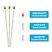 8PCS Cocktail Picks Stick, Stainless Steel Cocktail Martini Picks, Reusable Metal Cocktail Skewers Olives Appetizers Bloody Mary Brandied(Golden Ball), 4.33 inch