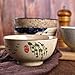 WHJY 4.5 inch Set in 4 Retro Chinese Japanese Creative Hand-painted Floral Cereal Ceramic Soup Rice Bowl