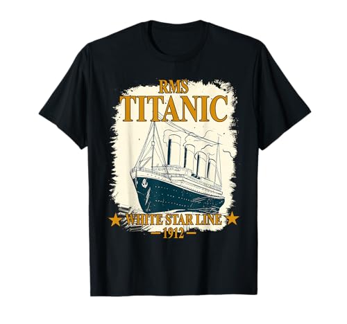 RMS TITANIC White Star Line Cruise Ship Retro Vintage Kids T-Shirt