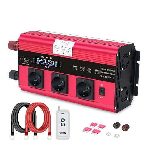 Power Inverter Inversor 12000 W 12 V 24 V A CA 220 V Onda Sinusoidal Pura/Onda Sinusoidal Modificada Transformador Convertidor Voltaje Frecuencia Inversor(M 24V 12000W EU 60HZ)