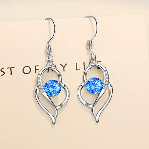 Boucles d'oreilles en Argent anti-allergie avec cristaux zircons colorés de qualité