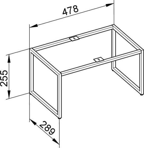 Keuco X-Line Floor Frame Dimensions Diagram