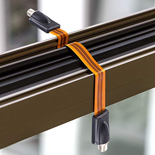 Flat Coaxial Cable Wire F Female To F Female Plug Jack Connector Adapter Coax Cable For Digital Audio Video Tv Satellite Rf Door Windows Outdoor Cable Wire Antenna Lead-In Indoor #TOP1