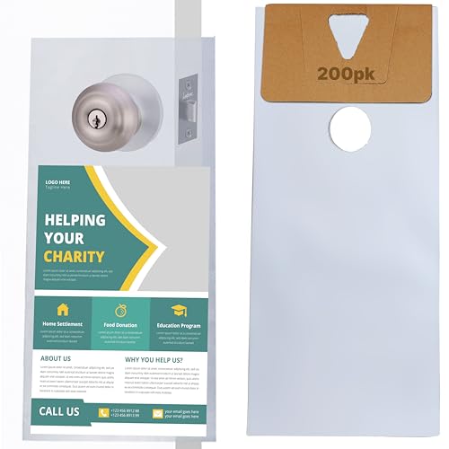 Plastic Door Hanger Bags 200 Pack - 6 x 12 In, Clear Door Hanger Bags by Skywin - Used condition - US$11.36