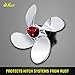 Bully CR-402L Chrome ABS Plastic Universal Fit Truck Propeller LED Brake Light Hitch Cover Fits 1.25