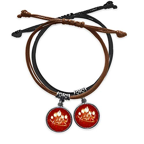 Bracelet cuir double tulipe flower plant fait main, le cadeau idéal pour les amoureux