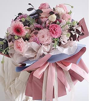 24 Counts Waterproof Bouquet Wrapping Paper,Decorative Paper Double-Sided Packaging Florist Bouquet Paper for Wedding Birthdays Party Flower Bouquets Wrapping Paper Multicolor 22.8 x 22.8"