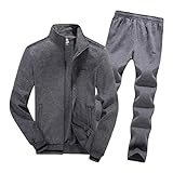 herren trainingsanzüge große größen Freizeitjacke, mit Reißverschluss, Rippenbündchen und 2 Taschen vorne, Sehr praktisch