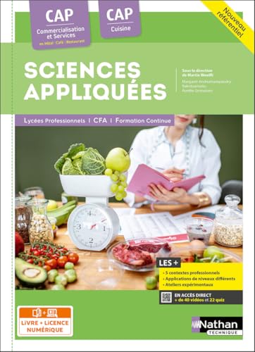 Sciences appliquées CAP Cuisine HCR 2024 Pochette élève