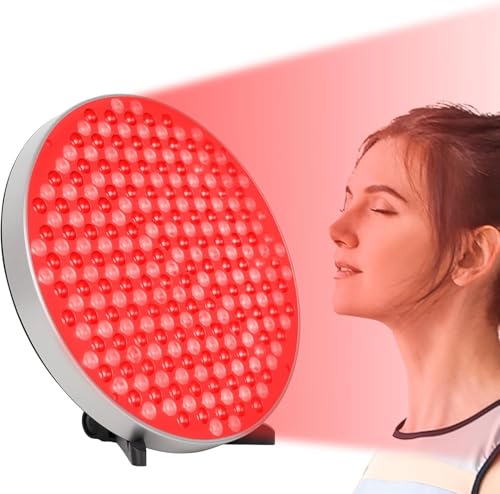 Rotlichttherapie Lampe mit Ständer, 660nm & 850nm Infrarot LED Panel für Gesicht & Körper, Hautpflege, Muskel- und Gelenkschmerzen, Wellnessgerät für Zuhause