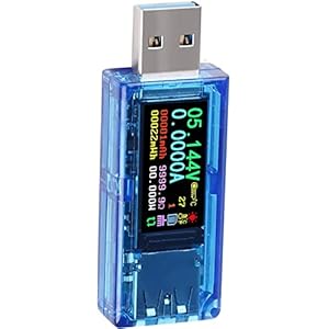 DIFCUL USB 3.0-tester Multimeter, 3.7-30 V 0-4A USB-spanningstester Kleurweergave Capaciteitslader AT35 USB Digitalstrom…