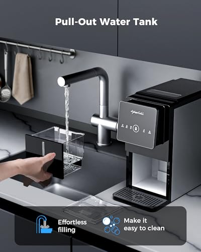 Image of CyberChill Nugget Ice Maker Dispenser, 40lbs Per Day Countertop Pebble Ice Machine with Touch Free Ice Dispensing, Self-Cleaning, Chewable Sonic Ice for Home, Kitchen, Office