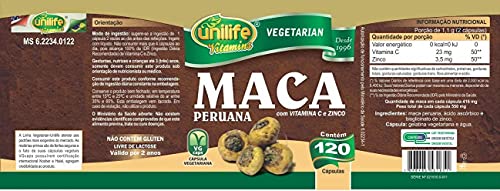 Maca peruana com vitaminas - 120 cápsulas