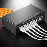 deleyCON 1m Flaches CAT7 Netzwerkkabel 10 Gbit/s, 5 Stück - Weiß – Ansicht 6