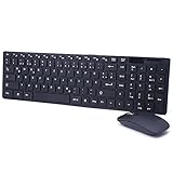 iProtect 2in1 Set Wireless Tastatur 2.4GHz QWERTZ Keyboard und Maus in schwarz