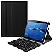 Price comparison product image KILISON Keyboard Case for Huawei T5 10 Inch Tablet PU Huawei MediaPad T5 10/10.1 Stand SlimShell Case Cover With Magnetic Detachable Wireless Bluetooth Keyboard,Black