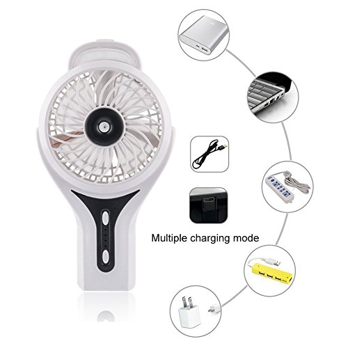 Ehomely Personal Misting Fan Handheld Usb Rechargeable Battery Fan Portable Cooling Water Mist Heat Stroke Prevention #TOP4