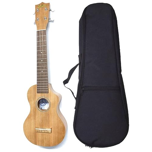 Famous FLS-11GC アメリカンチェリー ボディ ソプラノ ロングネック ウクレレ【ギグバッグ付】
