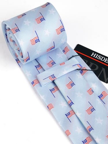 Image of HISDERN Mens Ties Plaid Tie and Pocket Square Set Classic Woven Formal Checkered Neckties & Handkerchief Wedding Party