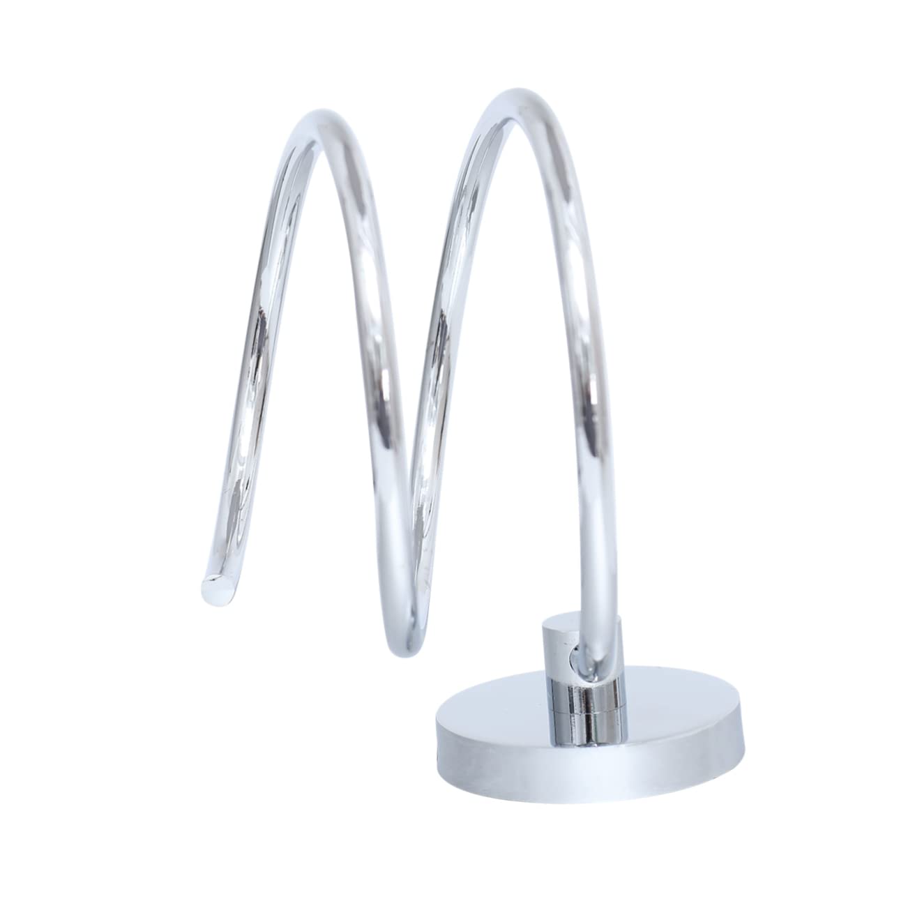1pc Wall-mounted Storage Rack for Hair Dryer Stainless Steel Holder for Bathroom Space-saving Design for Home Organization and Daily Use Silver Finish