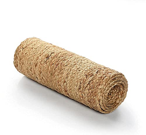 Chemin de table jute naturelle tressée écologique rectangle 33 x 122 cm
