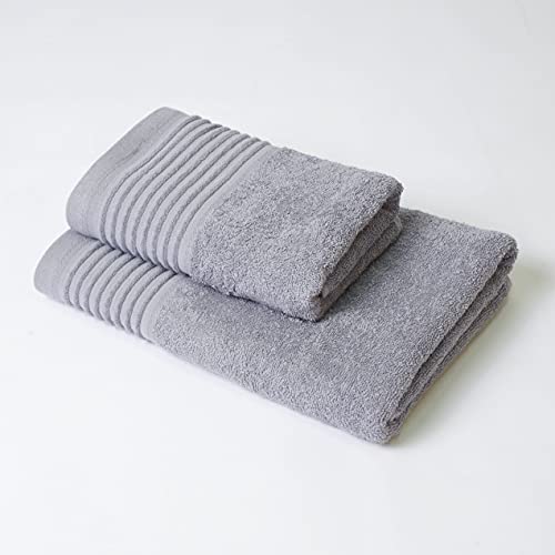 10xdiez Juego De Toallas 100 Algodón De Rizo Peinado - Toalla De Lavabo Toalla De Baño Gris Aluminio 10xdiez Juego De Toallas 100 Algodón De Rizo Peinado - Toalla De Lavabo Toalla De Baño Gris Aluminio