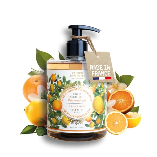 Panier des Sens – Liquid Hand Soap- Provence Citrus Soothing Hand Wash- Savon de Marseille Made in France - Organic Hand Wash 97% Natural Ingredients - Vegan Soap 500ml