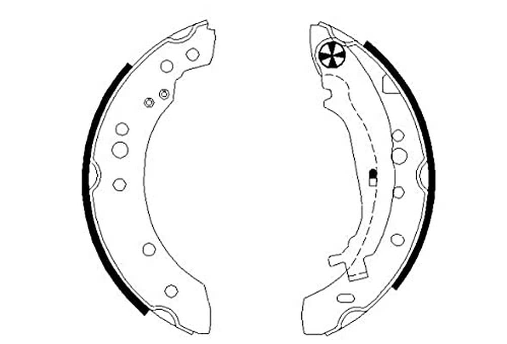 Brake Shoe Set HELLA 8DB 355 000-271 Fits Mitsubishi Smart Colt Forfour