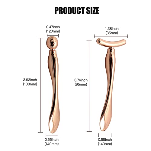 2Pcs Metal Eye Cream Applicator Wand Stick, Massager Skin Care Tools, Face Roller Massager Tool,Eye Massage Wand Stick Girls Women Facial Massager For Reducing Puffiness Wrinkle #TOP1