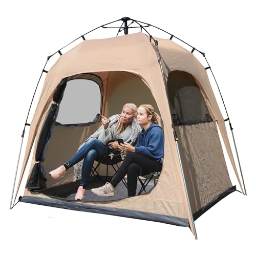 Sports-Tent-All-Weather-Proof-Pod-Rain-Wind-Cold-Largest-Pop-Up-Weather-Tent-for-for-Sports-Games-Instant-Chair-Tent-for-Family-of-4-Rain-Sun-Shelter-for-Watching-Sports-Events-Camping-Fishing