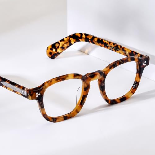 Image of HEPIDEM Acetate Glasses Frame Men Women Square Eyeglasses Optical Spectacles MZEPH